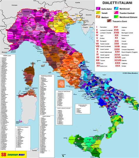 Cartina dei dialetti italiani : r/italy