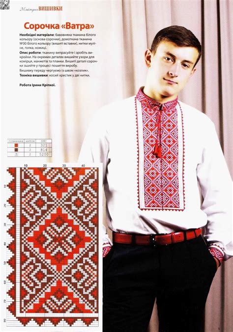 Pin by Савчин Валентина on візерунки | Чоловіча сорочка, Візерунки, Сорочка