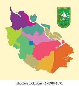 Colored Map Logo Riau Stock Vector (Royalty Free) 1989841391 | Shutterstock