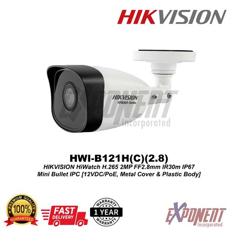 HWI-B121H(C)(2.8) - HIKVISION HiWatch H.265 2MP FF2.8mm IR30m IP67 Mini ...