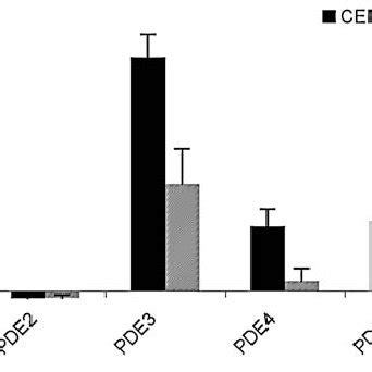 cAMP PDE activities of individual gene family-specific PDE isoforms in ...