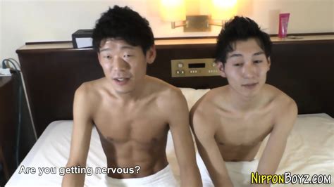 Horny Gay Asian Cums After Anal