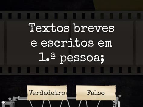 Carta do leitor: use F ou V - True or false