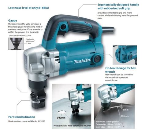 MAKITA | Nibbler 3.2mm Mild Steel 710W | JN3201J - Top Dog Tool Shop