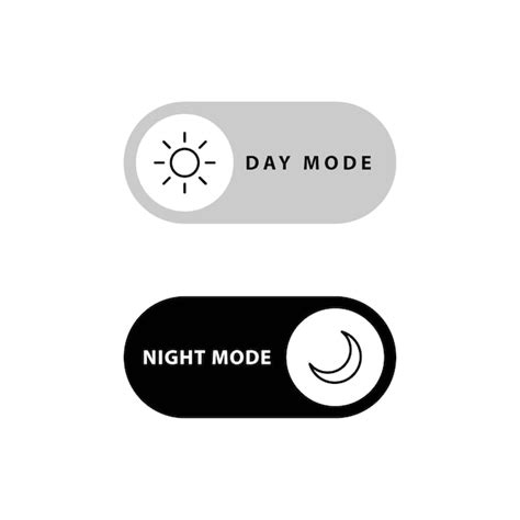 Premium Vector Day And Night Toggle Switch Button Vector Icon