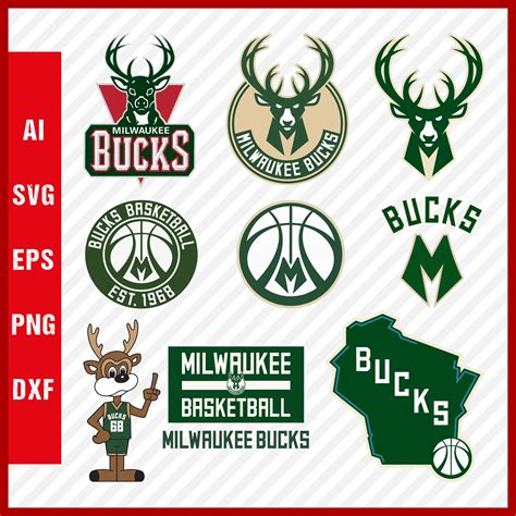 Milwaukee Bucks Logo SVG, Bucks SVG Cut Files, PNG Logo | Inspire Uplift