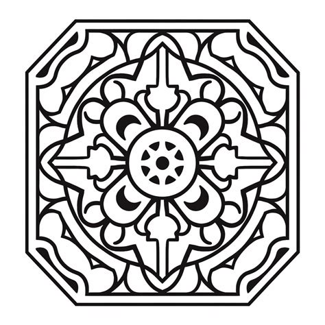 Beautiful Islamic Art Patterns Coloring Page