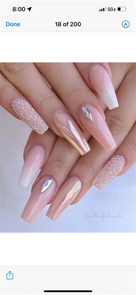 Pin By Christina Pettinato Horn On Nails Rhinestone Nails Ballerina Nails Nude Nails