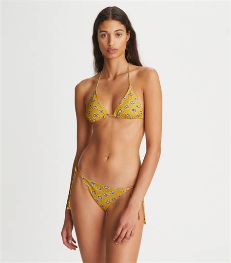 T Monogram Printed String Bikini Top Women S Designer Two Pieces