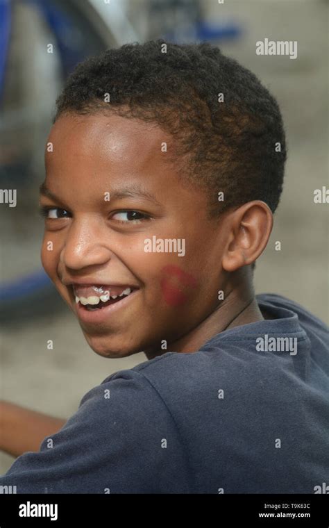 Boy At Trancoso Market Stock Photo Alamy