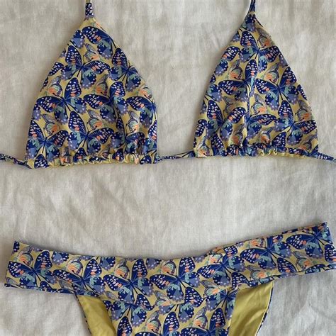 Frankies Bikinis Butterfly Pattern Bikini Size Depop