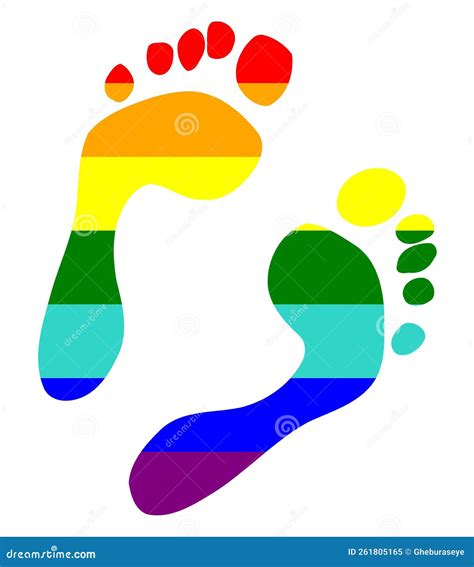 Rainbow Flag In Feet Gay Pacifism Isolated Stock Illustration Illustration Of Isolated