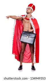 Naked King Businessman Isolated On White Stock Photo Shutterstock