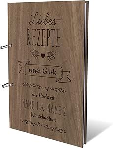 Amazon De Personalisiertes Kochbuch Echtes Holz Din A Rezeptbuch Zum