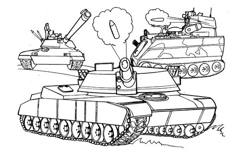 Раскраска танка Военные танки онлайн