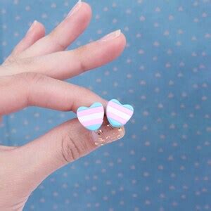 LGBTQ Heart Stud Earrings Queer Jewelry Lesbian Earrings Gay Pride Jewelry Bisexual
