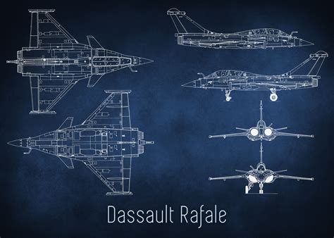 Dassault Rafale Blueprint Art | Blueprint art, Blueprints, Aircraft design