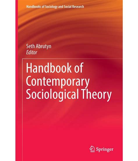 Handbook Of Contemporary Sociological Theory Buy Handbook Of Contemporary Sociological Theory