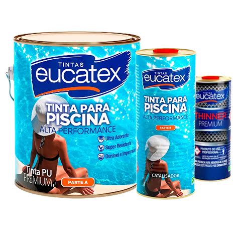 Tinta Para Piscina Fibra - Tinta Epóxi Para Piscina Azul Pinta Impermeabiliza Fibra 3,6 Lt ...