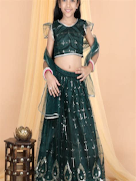 Buy Cutiekins Girls Sequinned Ready To Wear Lehenga Choli With