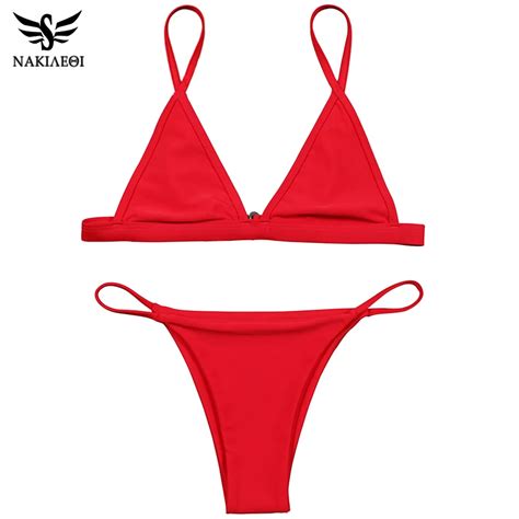 Aliexpress Buy Nakiaeoi Sexy Mini Micro Bikini Swimwear Women Swimsuit Summer