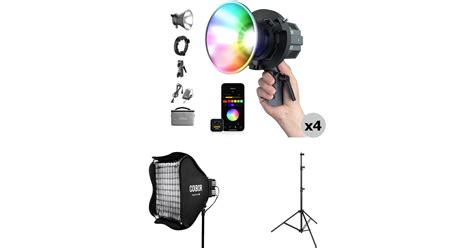 COLBOR CL60R RGB COB LED Monolight (Studio 4-Light Kit) B&H