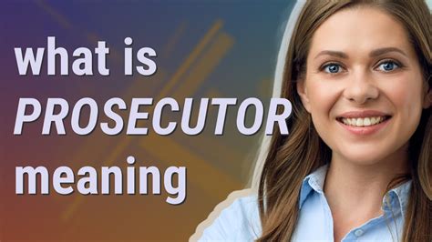 Prosecutor | meaning of Prosecutor - YouTube