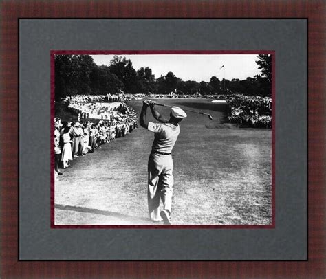 Ben Hogan 1 Iron Shot 1950 Us Open Merion 16x20 Custom Framed Auction