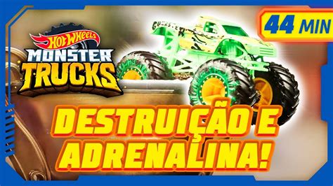 AS BATIDAS E ACROBACIAS MAIS EXTREMAS DOS HOT WHEELS MONSTER TRUCKS Hot Wheels em Português