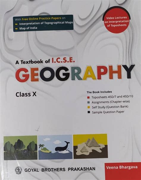 A Textbook Of Icse Geography For Class 10 By Veena Bhargava For 2020