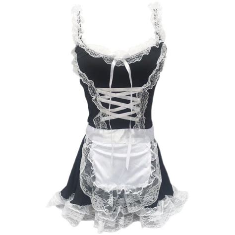 Women Sexy Lingerie French Apron Maid Dress Underwear Costume Cosplay Servant Lolita Hot