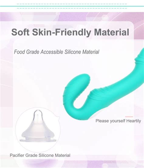 Teicu Strapless Dildo Strap On Double Ended Vibrating Anesidora