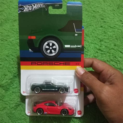 Merah Hijau Hot Wheels Porsche Green Cayman Gt Red Package Shopee Malaysia