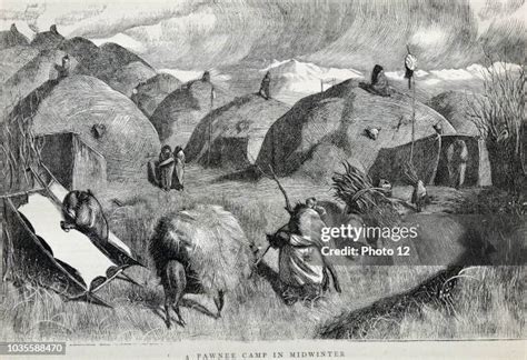 Engraving Of Pawnee Indians Photos And Premium High Res Pictures