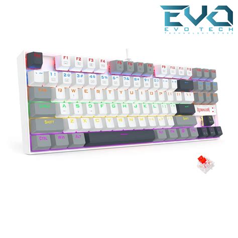 redragon  wgl  kumara rainbow mechanical gaming keyboard red