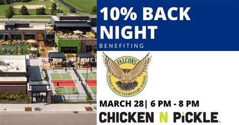 10% Back Night benefiting Sunset Ridge Elementary School - Chicken N Pickle