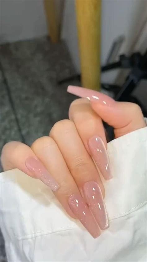 Pin By Angelica Prescod On Nails In Nude Nails Pink Nails Almond Nails