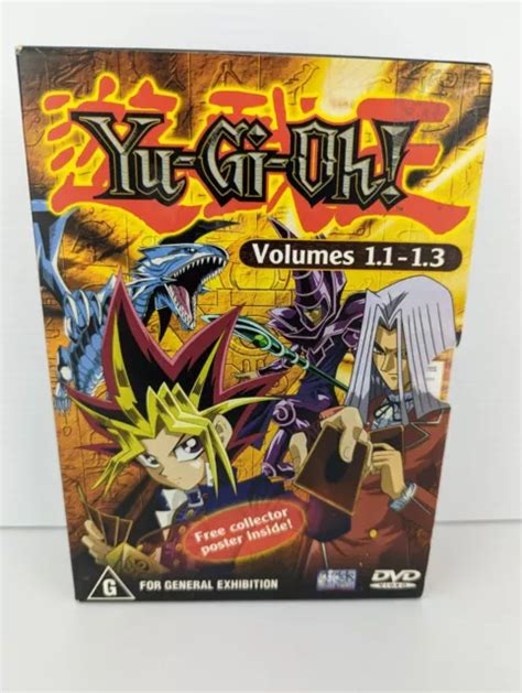 Yu Gi Oh Dvd Volume 1 3 11 16 Region 4 Vgc Box Set T4 1500