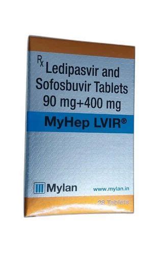 Myhep Lvir 90mg 400mg Ledipasvir Sofosbuvir MYLAN PHARMA At Rs