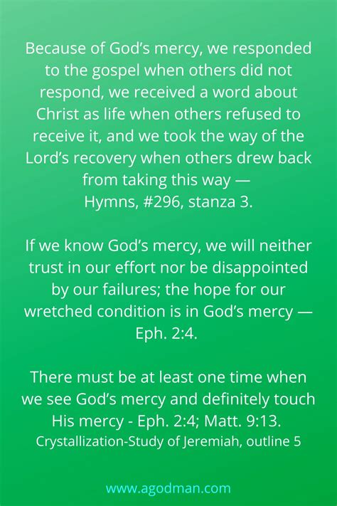 God's Mercy Reached us and made us Vessels of Mercy: Everything Depends ...