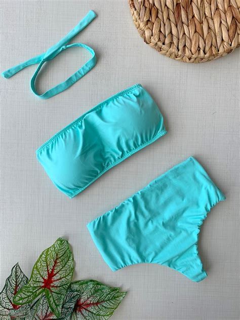 BIQUINI HOT PANT VERDE AGUA Kariocas