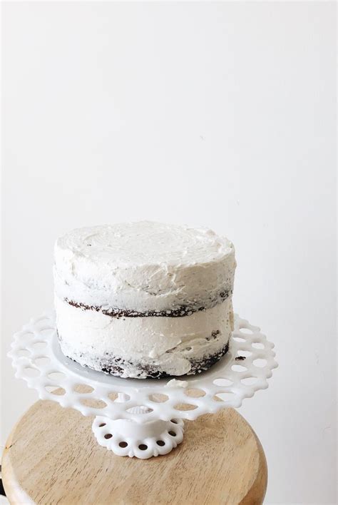 Naked Chocolate Cake With Whipped Cream Frosting
