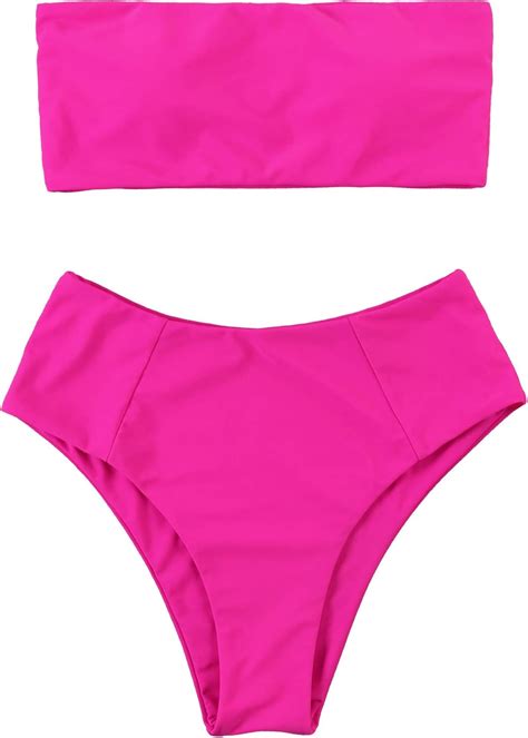 Omkagi Women S Off Shoulder Bandeau Bikini With High Global Ubuy