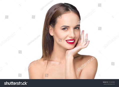 Portrait Beautiful Naked Woman Smiling Camera Stock Photo 741303589 Shutterstock