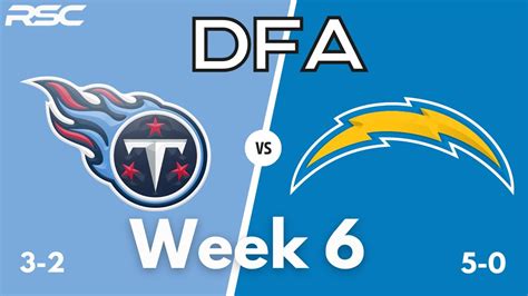 3 2 Tennessee Titans Vs 5 0 Los Angeles Chargers Dfa Week 6 Youtube