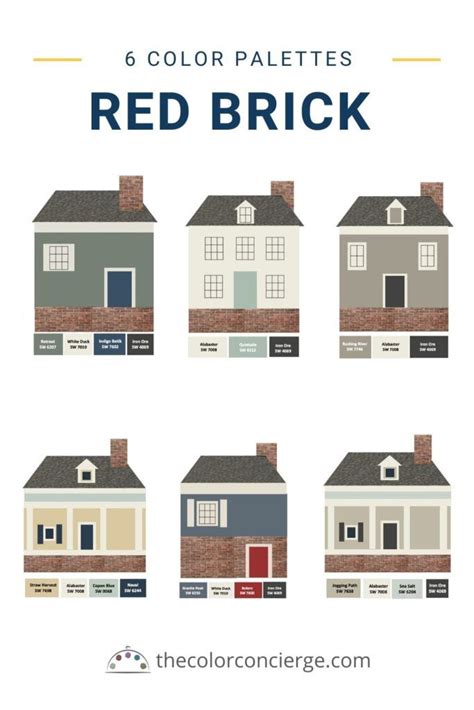 More Palettes For Red Brick Houses Red Brick House Exterior Paint