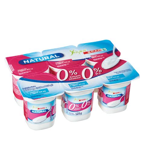 Yogur Yugui Spar Natural 0 AzÚcares AÑadidos 0 Mg 125 Grs Pack 6 Spar