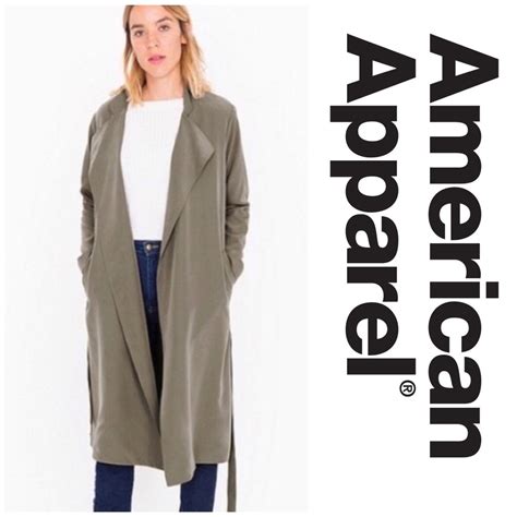 American Apparel “Dylan Trench Jacket”. Jade green... - Depop