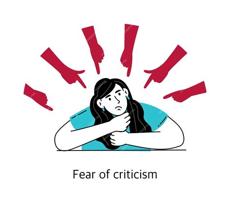 Premium Vector | Fear of criticism the concept of mental health and