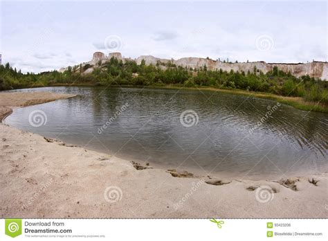 The Lake In `white Well` The Chalk Quarry Near Voronezh City Russia
